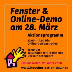 Dokumentation des Online-Protestspazieganges am #HousingActionDay2020