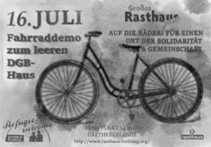 16. Juli: Rad-Demo für ein soziales Zentrum in Freiburg