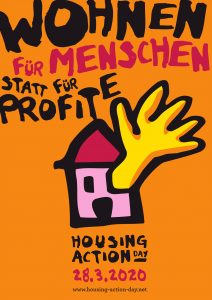 #HousingActionDay2020 | Fenster- und Online-Demonstration gegen Mietenwahnsinn und Verdrängung