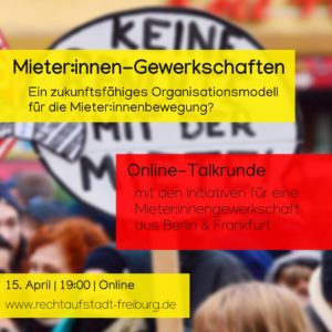 22.04. | Online-Talk: Mieter:innen-Gewerkschaften. Ein zukunftsfähiges Organisationsmodell für die Mieter:innenbewegung?