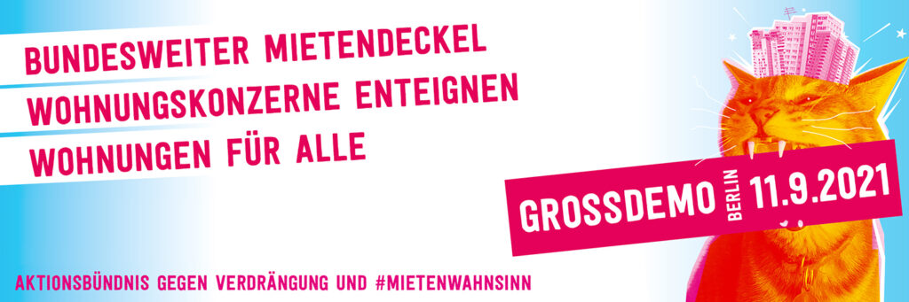 Wohnen für alle! Gemeinsam gegen hohe Mieten und Verdrängung! - Bundesweite Großdemonstration